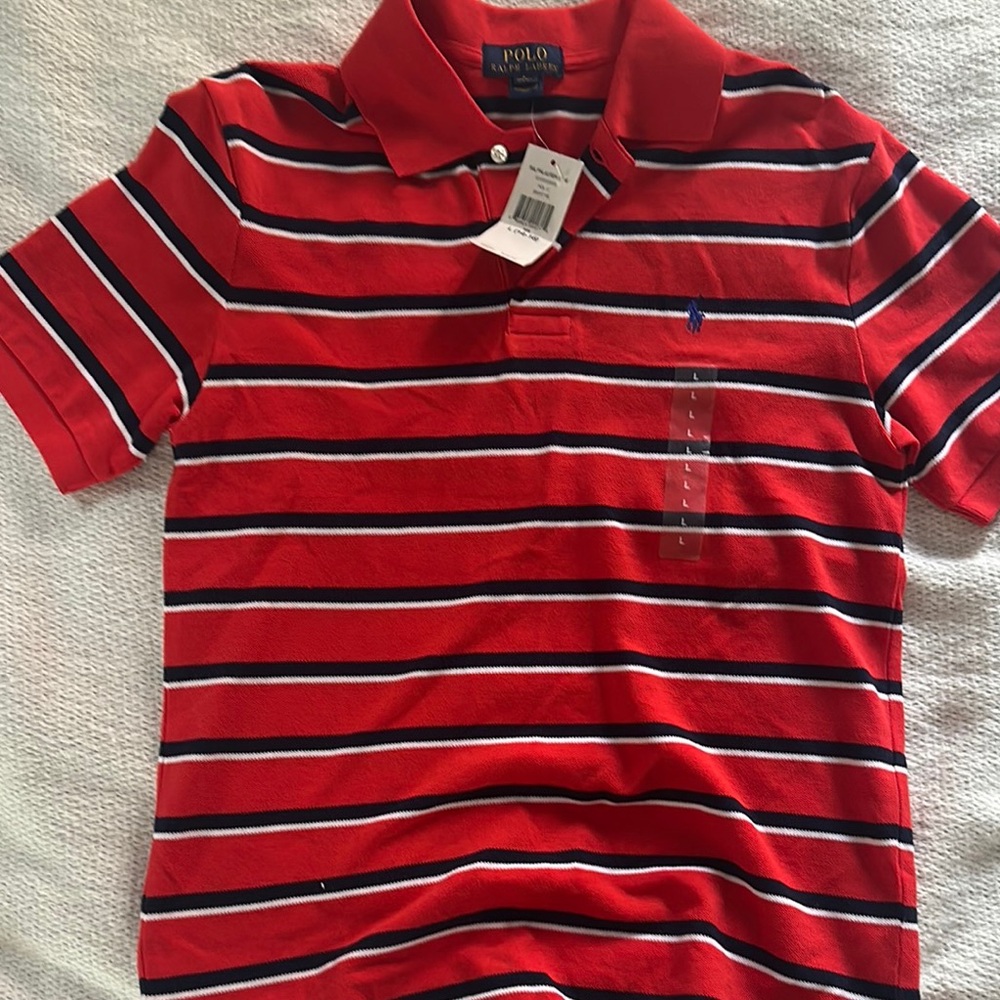 Polo by Ralph Lauren Kids Red Striped Shirt